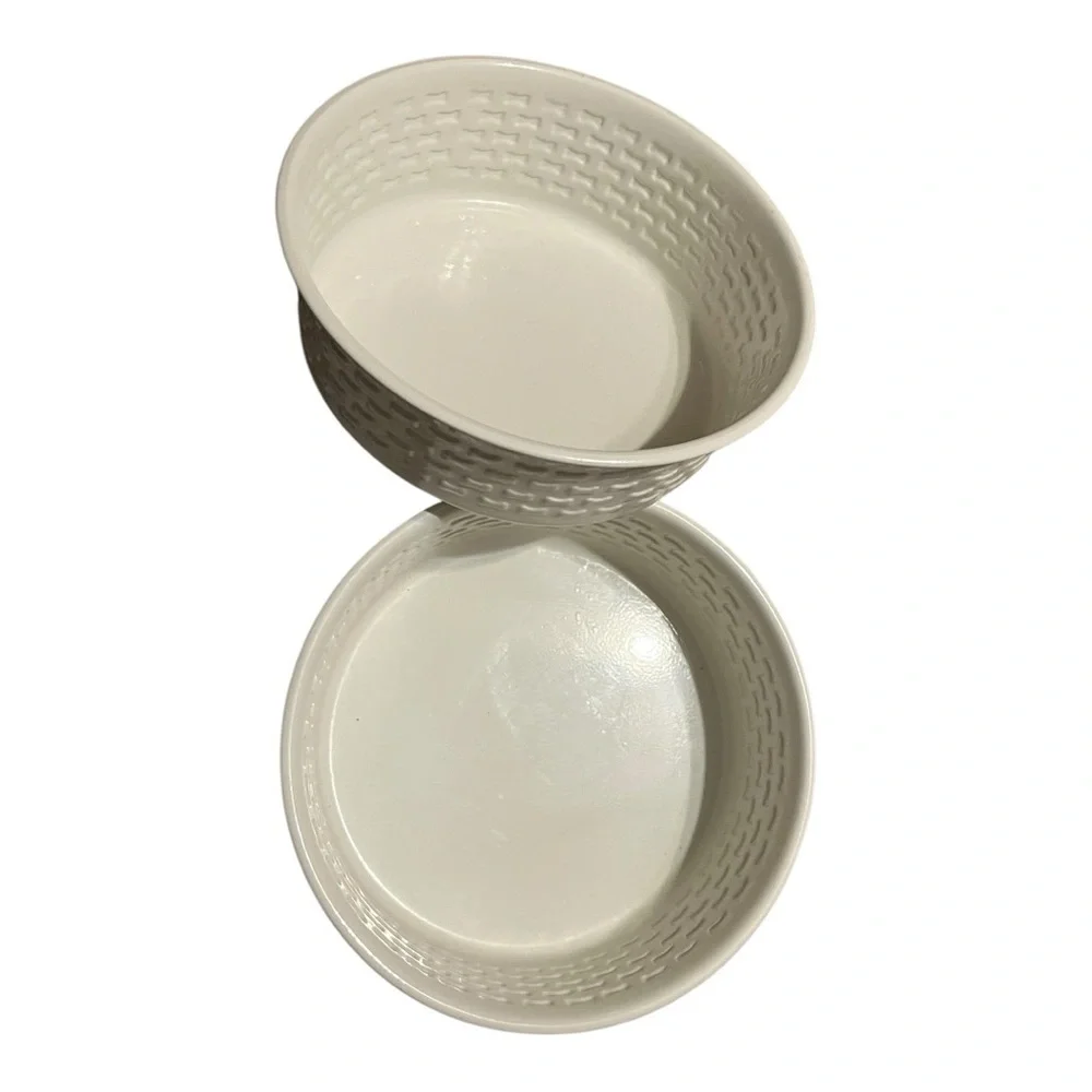 Top Paw dog bowls cream embossed bone design 64 ounces food and water large dog